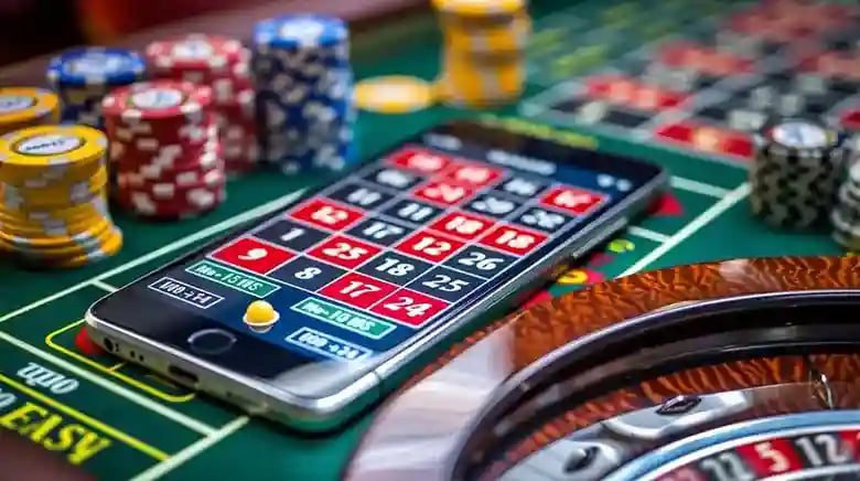 Antarmuka aplikasi olx777 menampilkan meja kasino langsung dan permainan slot